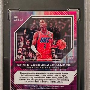 2021-22 Panini Recon JA-SGA S. Gilgeous-Alexander Jersey Autographed Gold 1/10